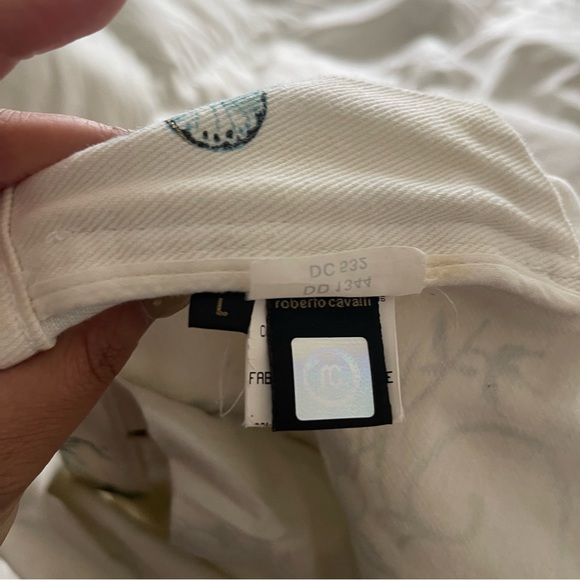 💙🦋Roberto Cavalli denim butterfly printed mini skirt Size L- Rare ! - Picture 7 of 9